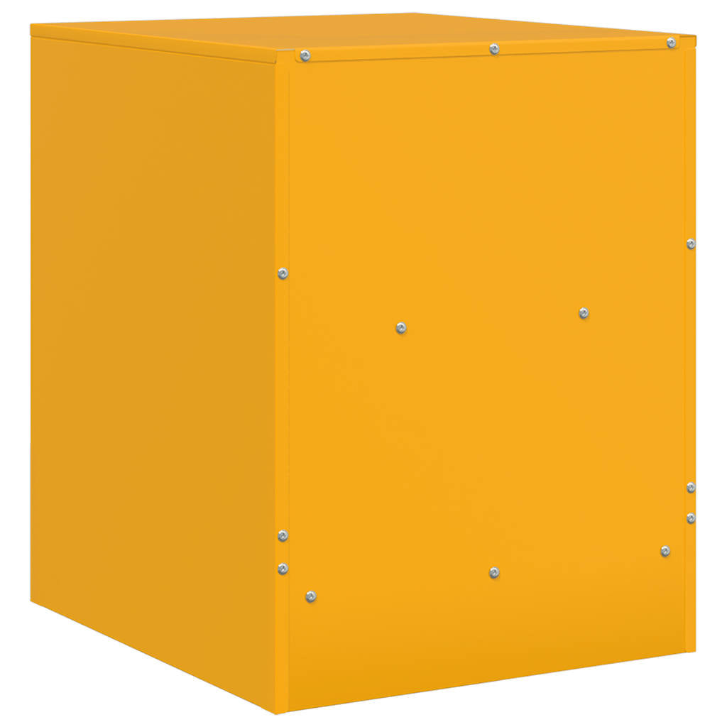 Bedside Cabinets 2 pcs Mustard Yellow 34,5x39x44 cm Steel