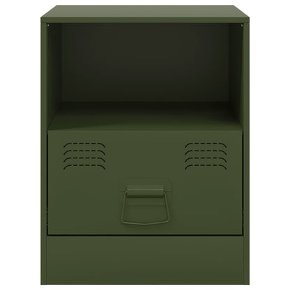 Bedside Cabinet | Set of 2 | Olive Green | Cold-rolled steel | Medium