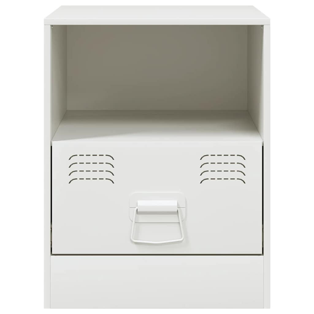Bedside Cabinets 2 pcs White 34,5x39x44 cm Steel