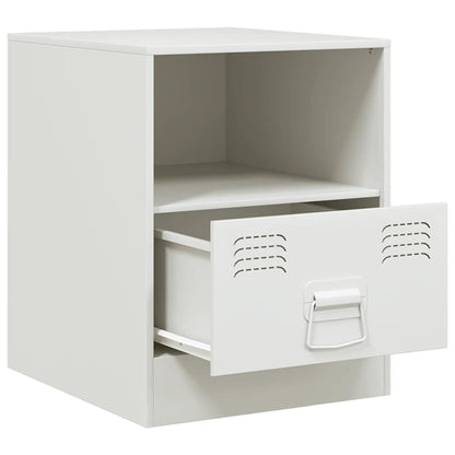 Bedside Cabinets 2 pcs White 34,5x39x44 cm Steel