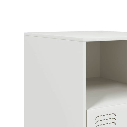 Bedside Cabinets 2 pcs White 34,5x39x44 cm Steel
