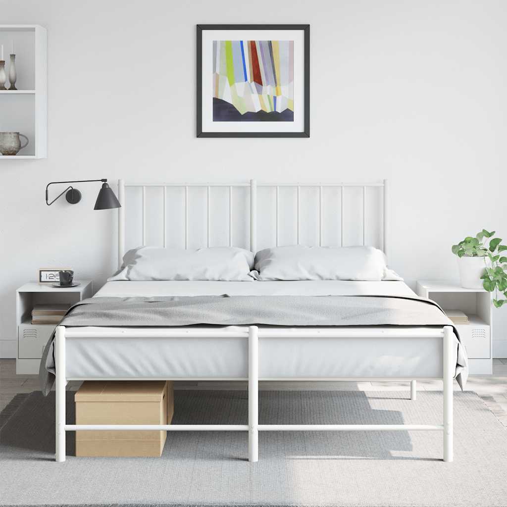 Bedside Cabinets 2 pcs White 34,5x39x44 cm Steel