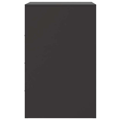 Bedside Cabinets 2pcs Black 34.5x39x62 cm Steel