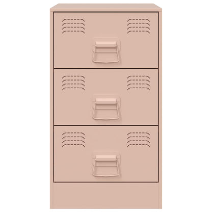 Bedside Cabinets 2 pcs Pink 34.5x39x62 cm Steel