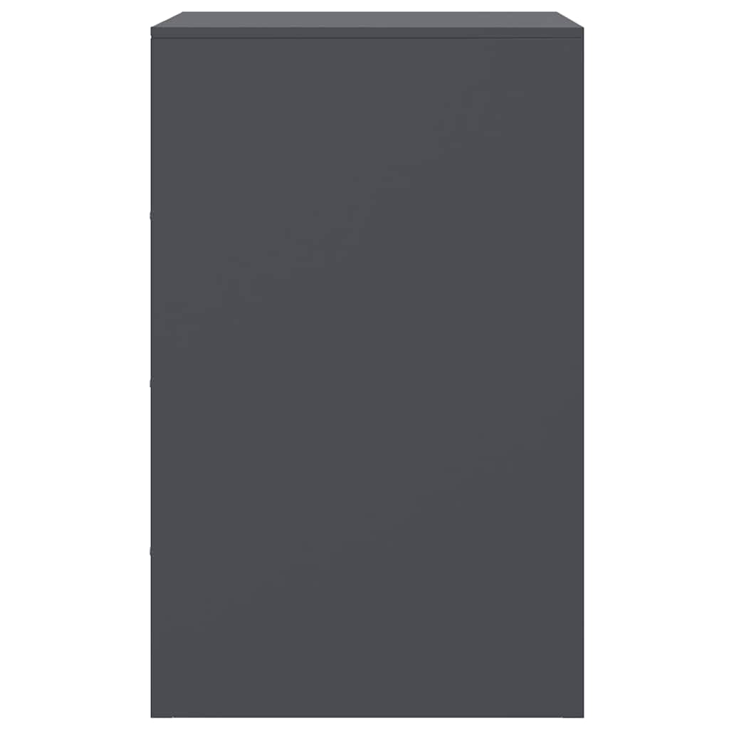 Bedside Cabinets 2 pcs Anthracite 34,5x39x62 cm Steel