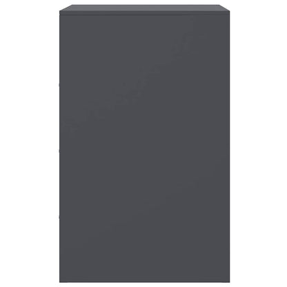 Bedside Cabinets 2 pcs Anthracite 34,5x39x62 cm Steel