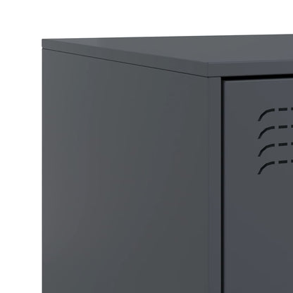 Bedside Cabinets 2 pcs Anthracite 34,5x39x62 cm Steel