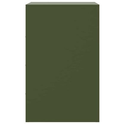 Bedside Cabinets 2 pcs Olive Green 34.5x39x62 cm Steel