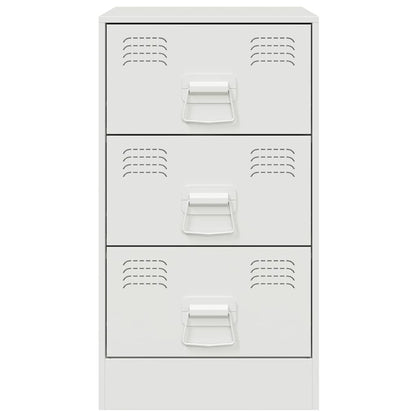 Bedside Cabinets 2 pcs White 34,5x39x62 cm Steel