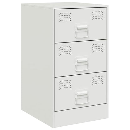 Bedside Cabinets 2 pcs White 34,5x39x62 cm Steel