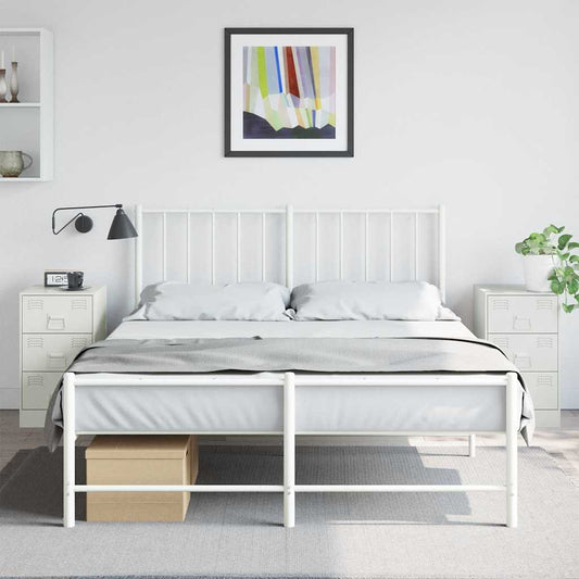Bedside Cabinets 2 pcs White 34.5x39x62 cm Steel