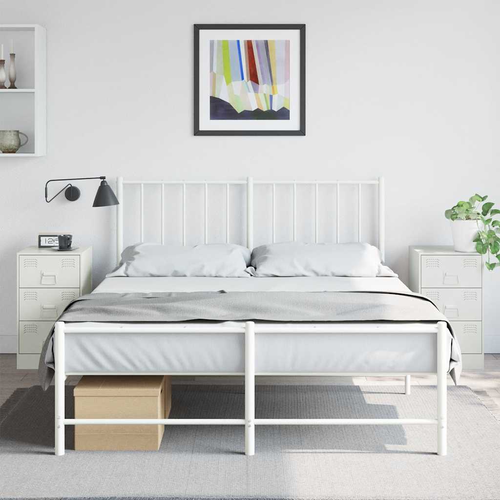 Bedside Cabinets 2 pcs White 34,5x39x62 cm Steel