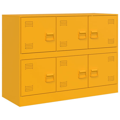Sideboard Mustard Yellow 99x39x73 cm Steel