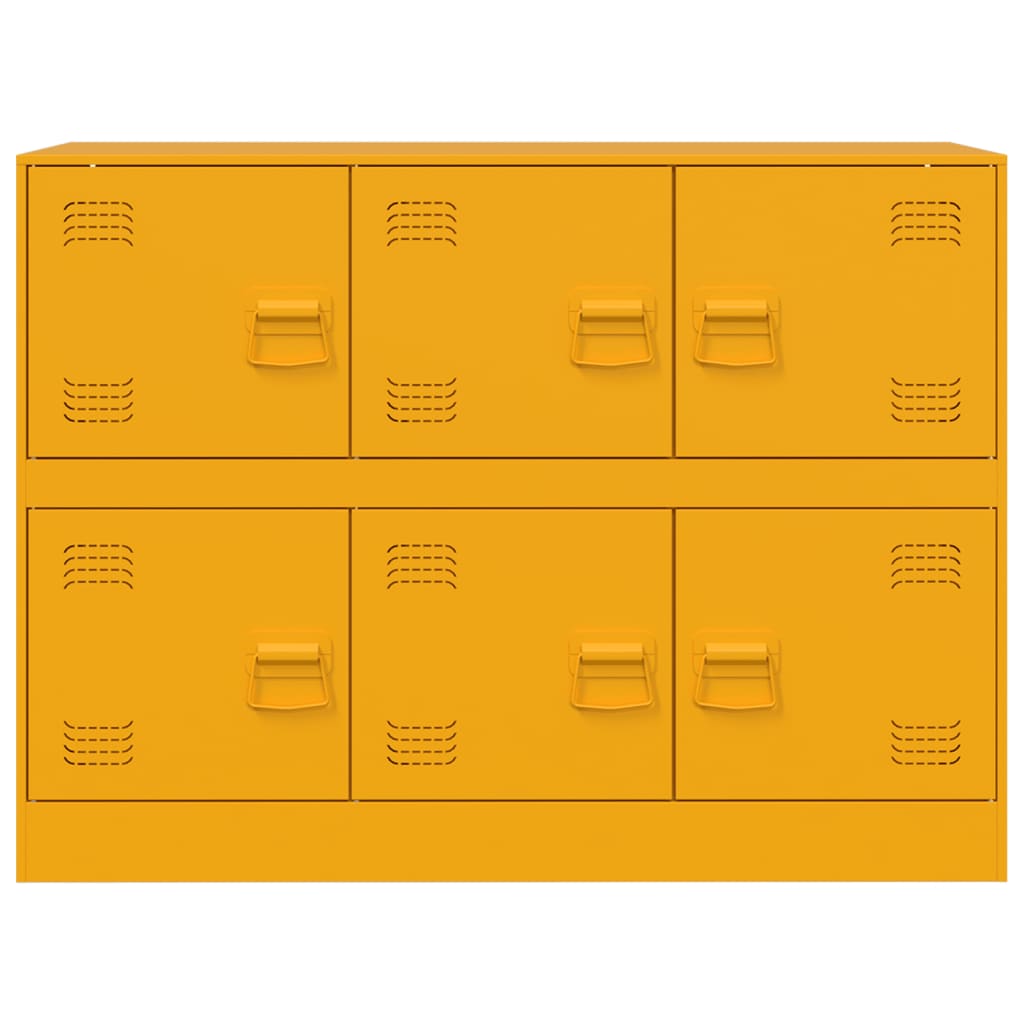 Sideboard Mustard Yellow 99x39x73 cm Steel