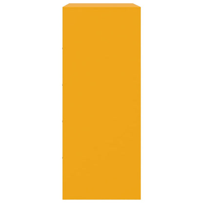 Highboard Mustard Yellow 67x39x95 cm Steel