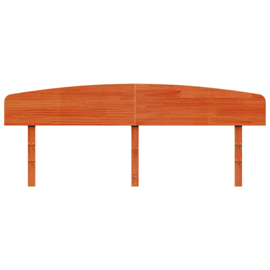 Headboard Wax Brown 200 cm Solid Wood Pine