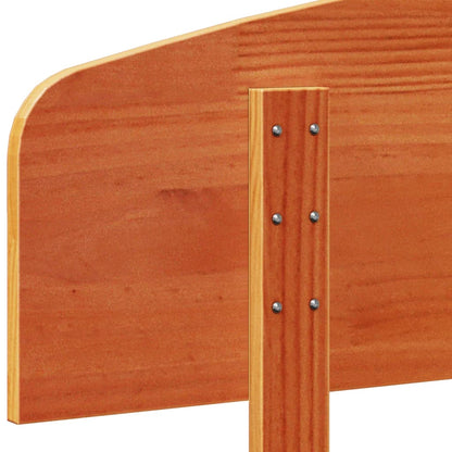 Headboard Wax Brown 135 cm Solid Wood Pine