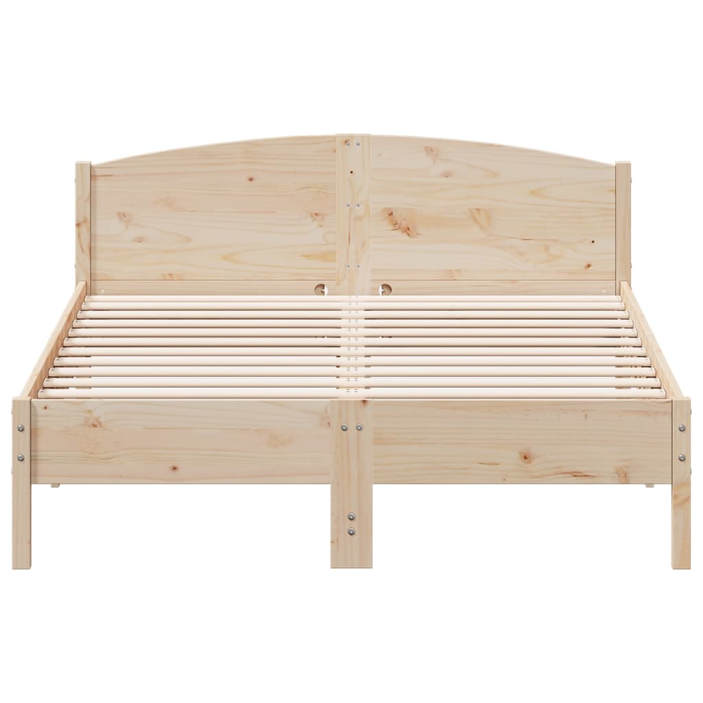 Bed Frame | Natural wood | Solid pine wood | Double | Durable | Bed Frame
