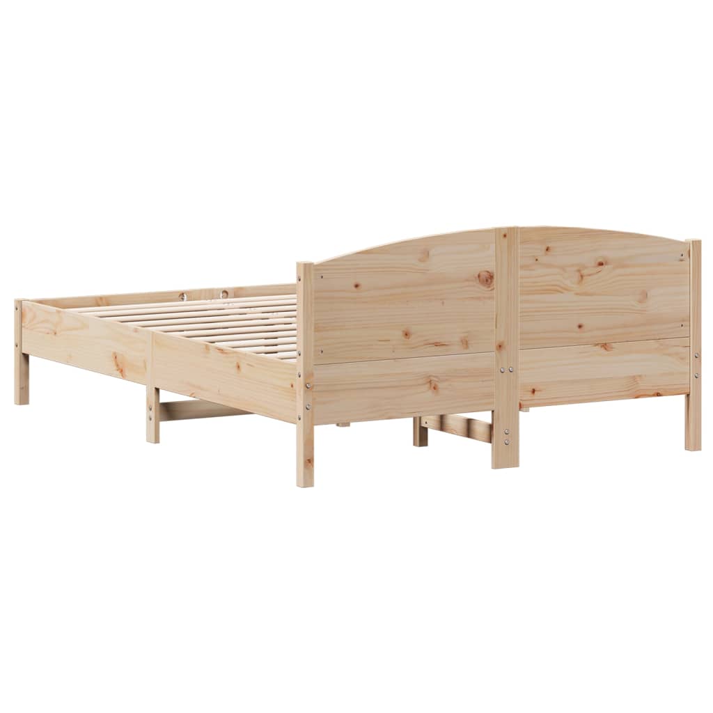 Bed Frame | Natural wood | Solid pine wood | Double | Durable | Bed Frame