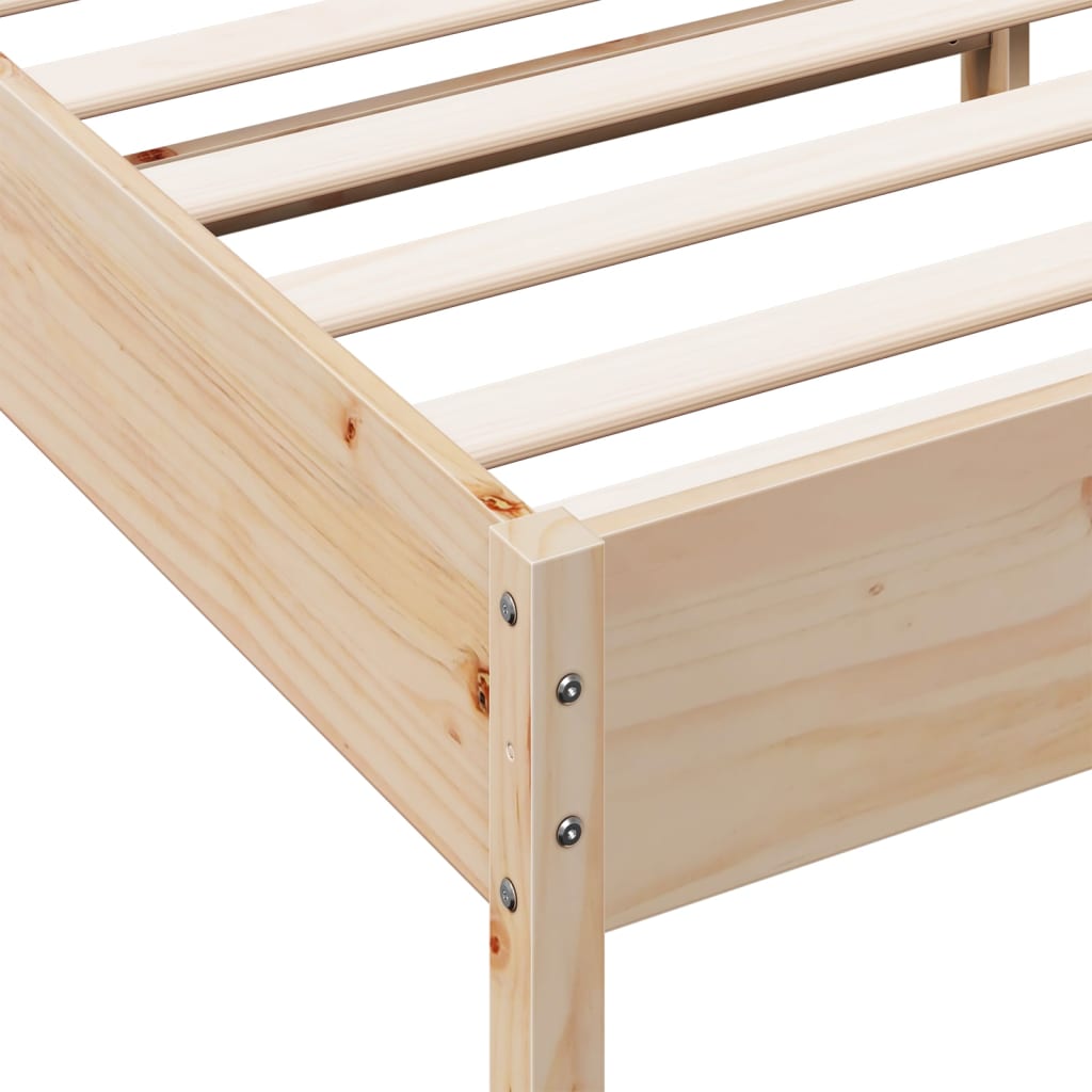 Bed Frame | Natural wood | Solid pine wood | Double | Durable | Bed Frame