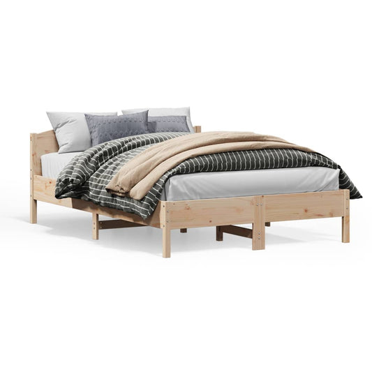 Bed Frame | Natural wood | Solid pine wood | Double | Durable | Bed Frame