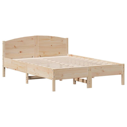 Bed Frame | Natural Wood | Solid pine wood, Plywood | Double | Bed Frame