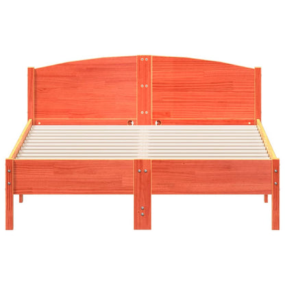 Bed Frame | Wax Brown | Solid Pine Wood | 135x190 cm Double