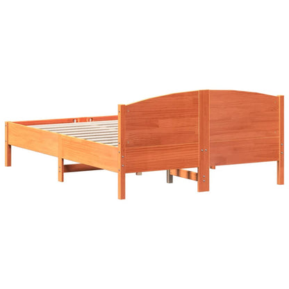 Bed Frame | Wax Brown | Solid Pine Wood | 135x190 cm Double