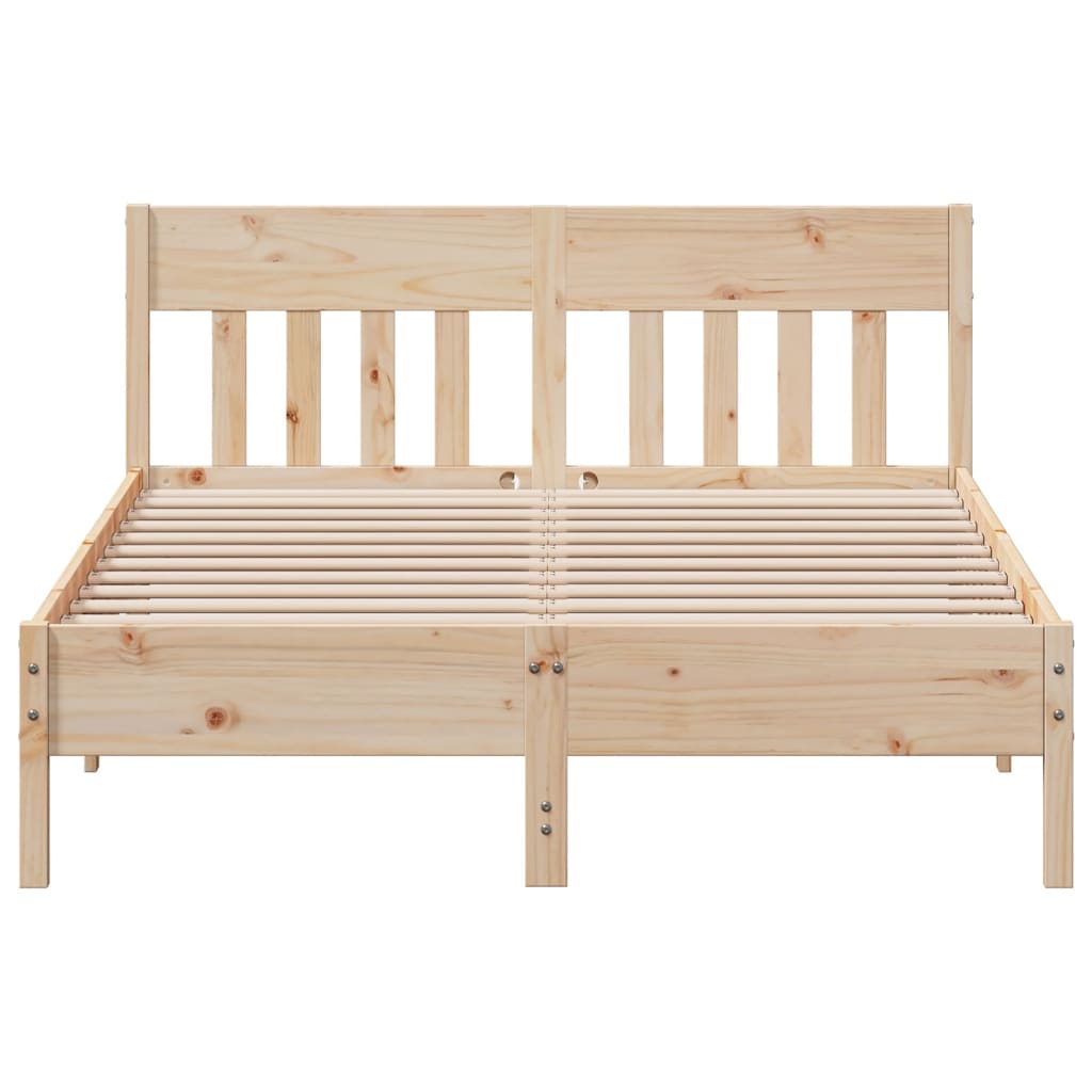 Bed Frame without Mattress 140x200 cm Solid Wood Pine