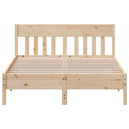 Bed Frame without Mattress 140x200 cm Solid Wood Pine