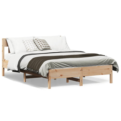 Bed Frame without Mattress 140x200 cm Solid Wood Pine