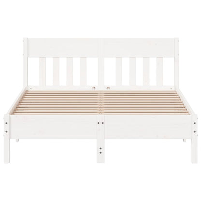 Bed Frame without Mattress White 120x190 cm Small Double Solid Wood Pine