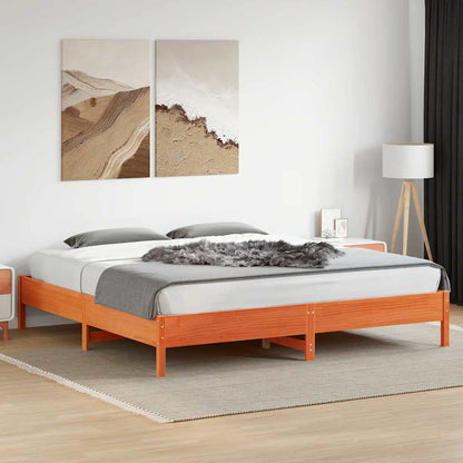 Bed Frame | Wax brown | Solid pine wood | Super King | Durable