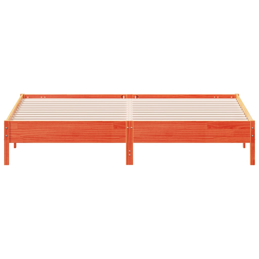 Bed Frame | Wax brown | Solid pine wood | Super King | Durable