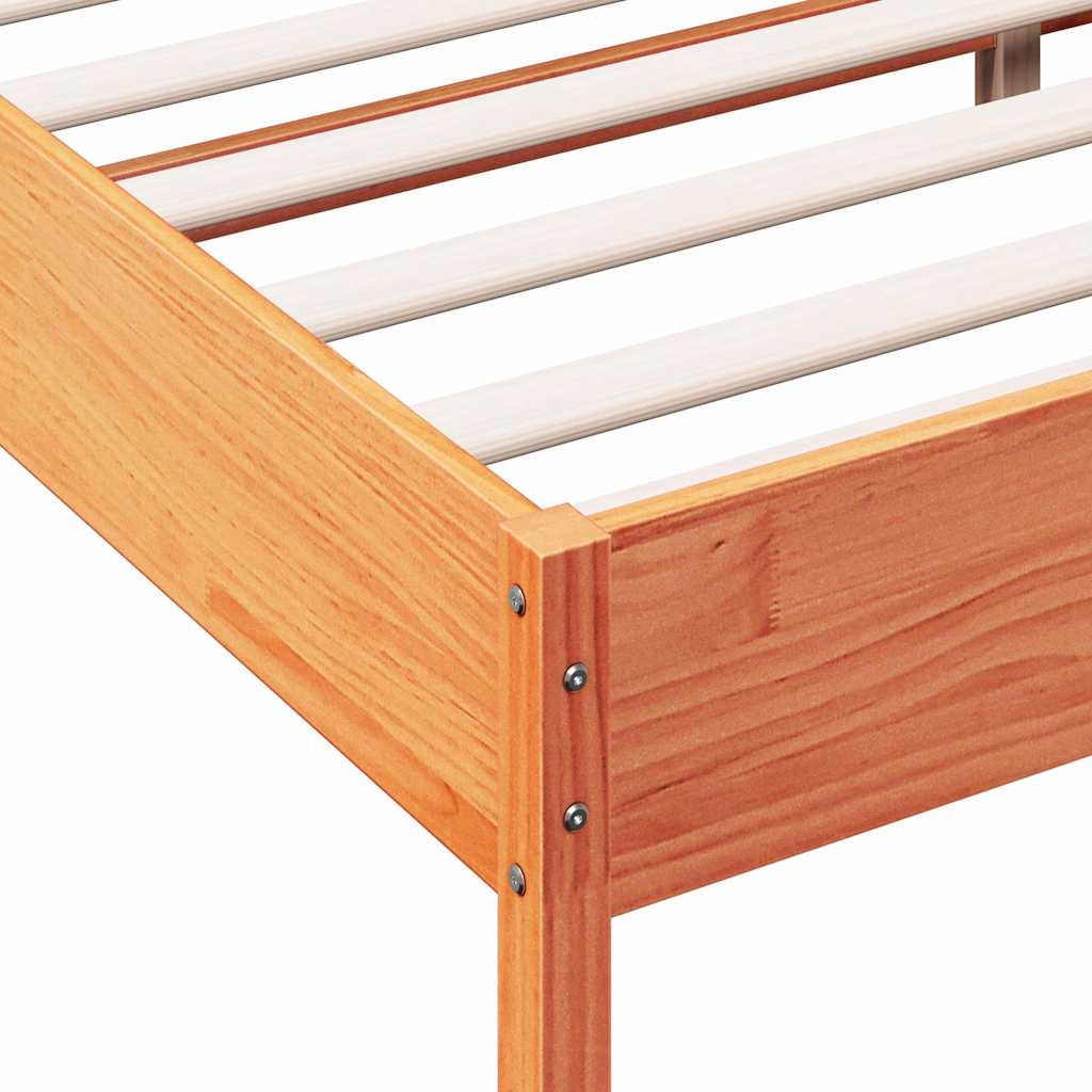 Bed Frame | Wax brown | Solid pine wood | Super King | Durable