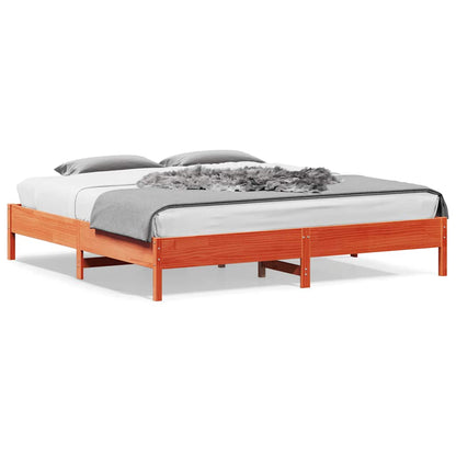 Bed Frame | Wax brown | Solid pine wood | Super King | Durable