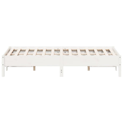 Bed Frame | White | Solid Pine Wood | King Size | Stylish | Bed Frame