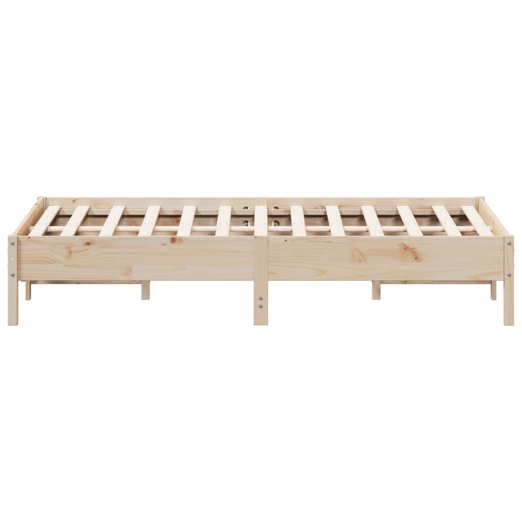 Bed Frame without Mattress 140x200 cm Solid Wood Pine