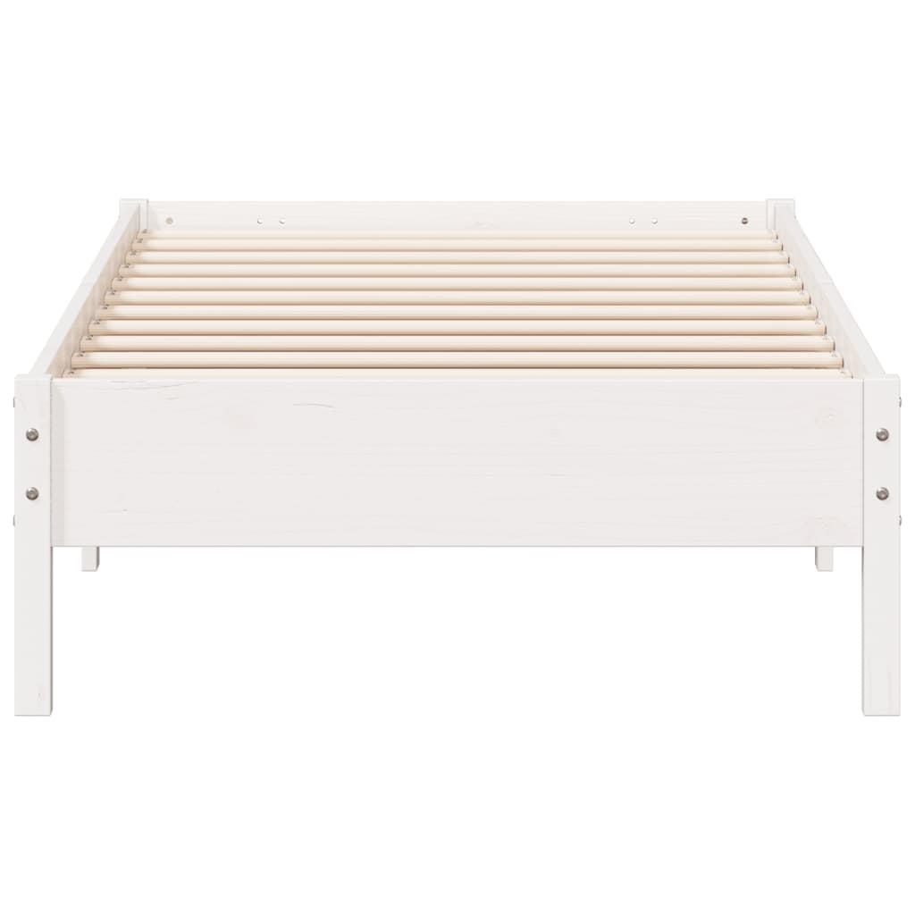 Bed Frame | White | Solid Pine Wood | Single | Minimalistic | Bed Frame