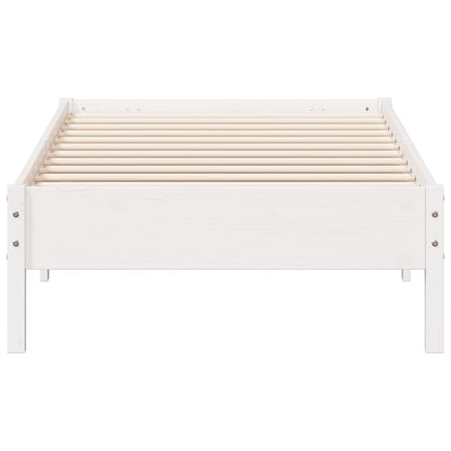 Bed Frame | White | Solid Pine Wood | Single | Minimalistic | Bed Frame
