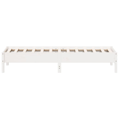 Bed Frame | White | Solid Pine Wood | Single | Minimalistic | Bed Frame