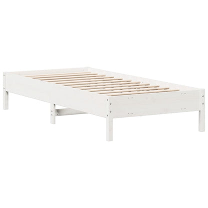 Bed Frame | White | Solid Pine Wood | Single | Minimalistic | Bed Frame