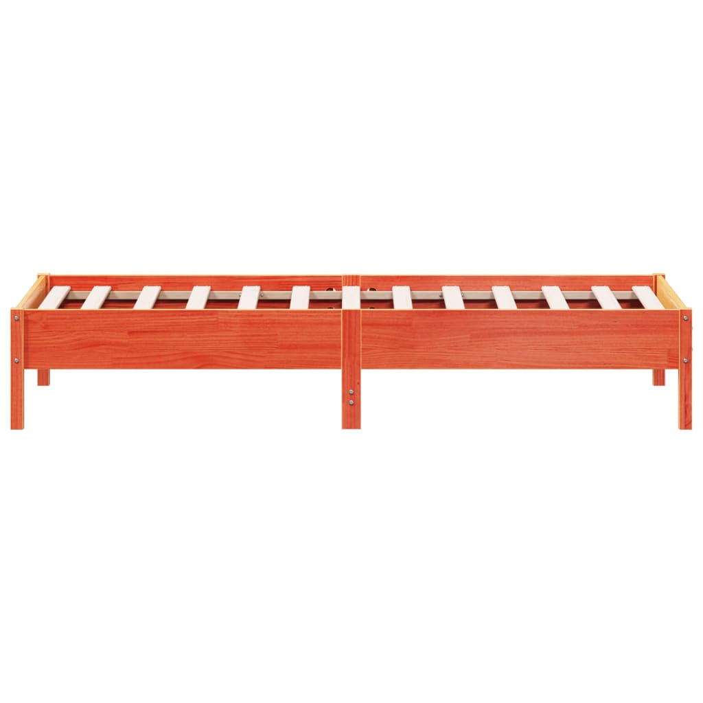 Bed Frame | Wax brown | Solid pine wood | Single | Durable | Bed Frame
