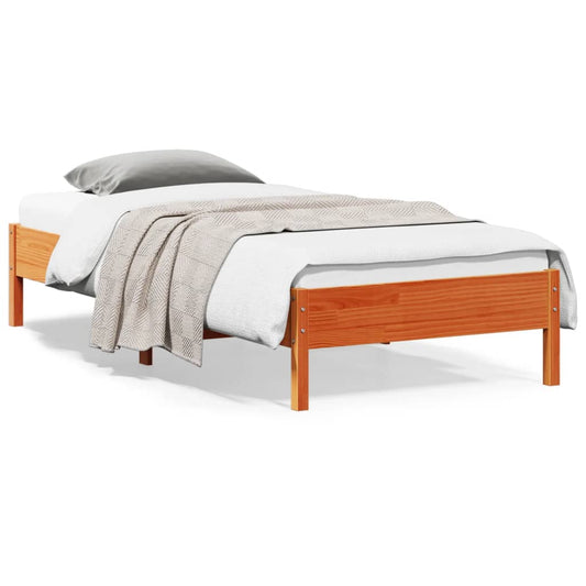 Bed Frame | Wax brown | Solid pine wood | Single | Durable | Bed Frame