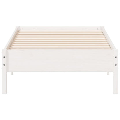 Bed Frame | White | Solid pine wood, Plywood | 90x200 cm | Durable