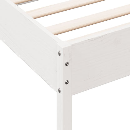 Bed Frame | White | Solid pine wood, Plywood | 90x200 cm | Durable