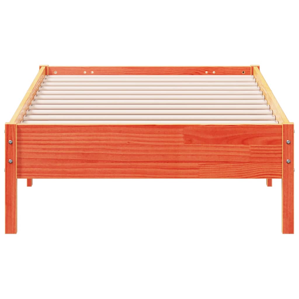 Bed Frame | Wax Brown | Solid Pine Wood | Single | Modern | Bed Frame