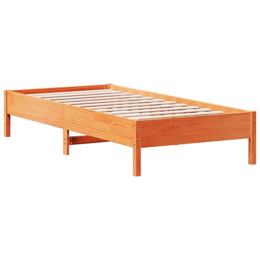 Bed Frame | Wax Brown | Solid Pine Wood | Single | Modern | Bed Frame