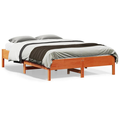 Bed Frame | Wax Brown | Solid Pine Wood | Double | Heavy Weight Endurance