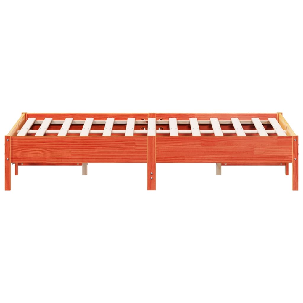 Bed Frame | Wax brown | Solid pine wood, Plywood | Double | Durable